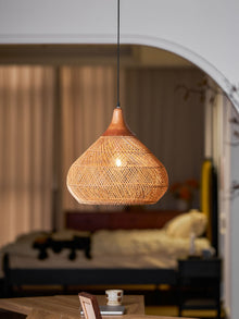 Braided Rattan Pendant Lamp