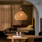Braided Rattan Pendant Lamp