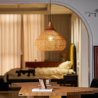 Braided Rattan Pendant Lamp