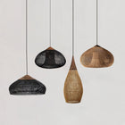 Braided Rattan Swag Pendant Lamp