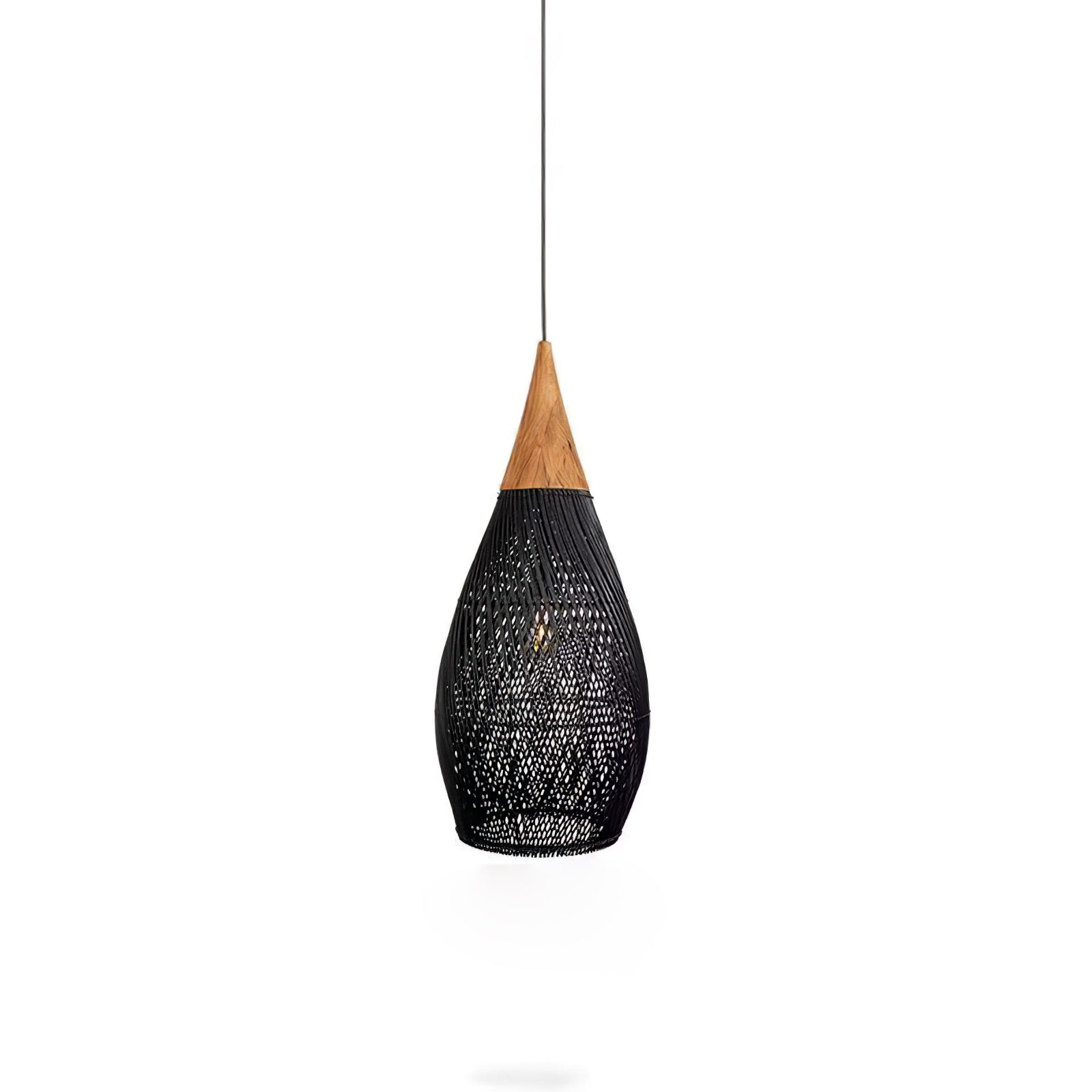 Braided Rattan Swag Pendant Lamp