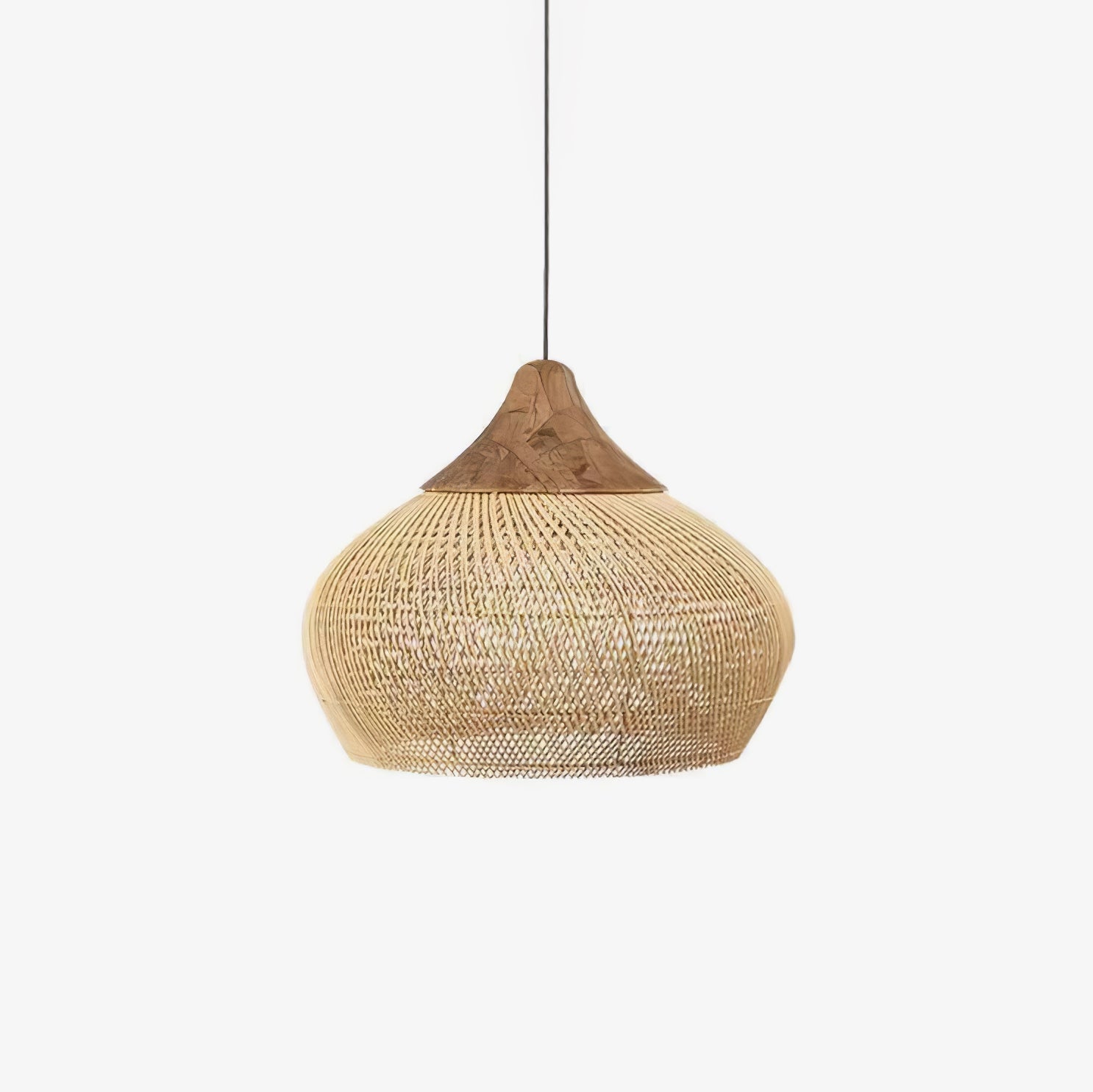 Braided Rattan Swag Pendant Lamp