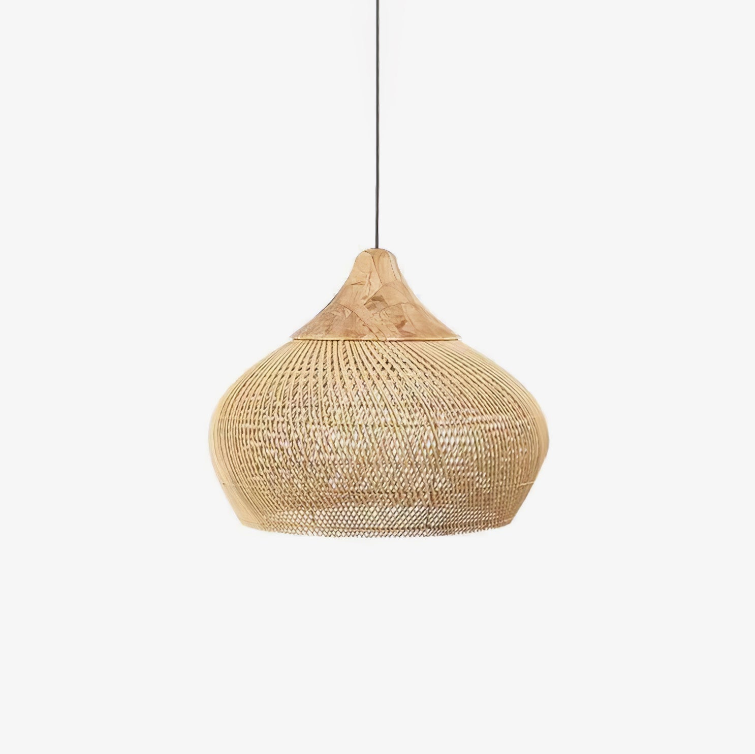 Braided Rattan Pendant Lamp