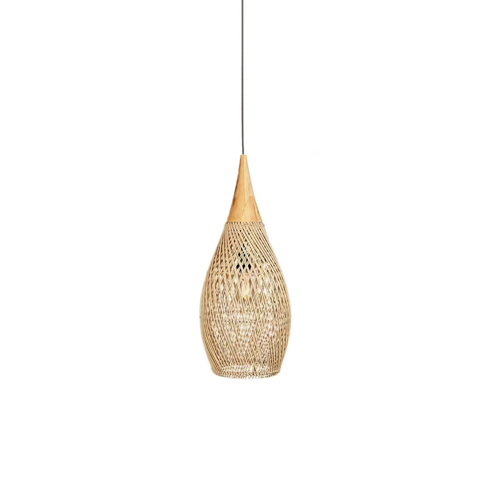 Braided Rattan Pendant Lamp
