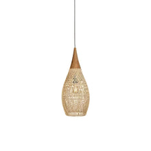 Braided Rattan Swag Pendant Lamp