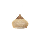 Braided Rattan Swag Pendant Lamp