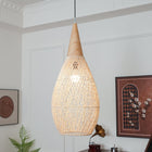 Braided Rattan Swag Pendant Lamp