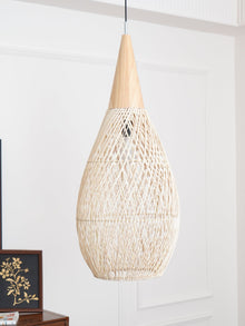 Braided Rattan Swag Pendant Lamp