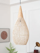 Braided Rattan Swag Pendant Lamp