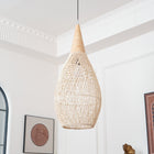 Braided Rattan Swag Pendant Lamp