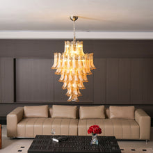 Amber Cloud Murano Glass Petals Chandelier