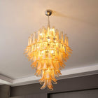 Amber Cloud Murano Glass Petals Chandelier