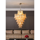 Amber Cloud Murano Glass Petals Chandelier