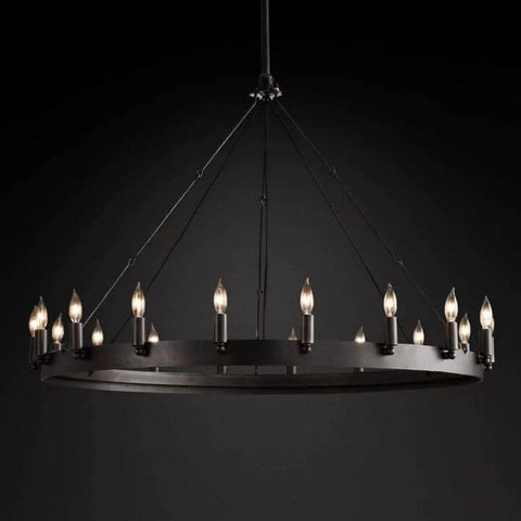 Camilo Vintage Candelabra Round Chandelier 38''D