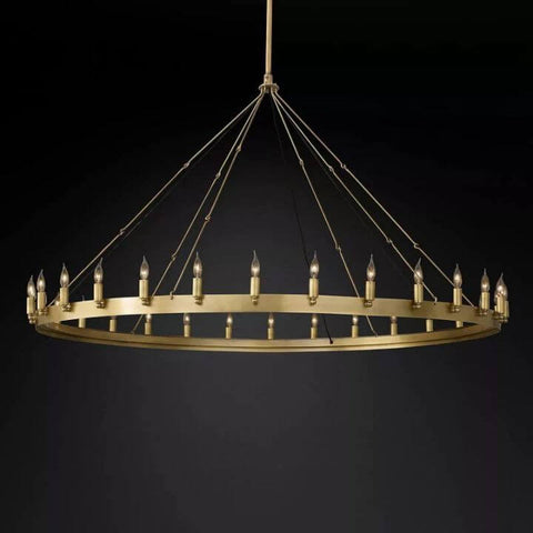 Camilo Vintage Candelabra Round Chandelier 63''D