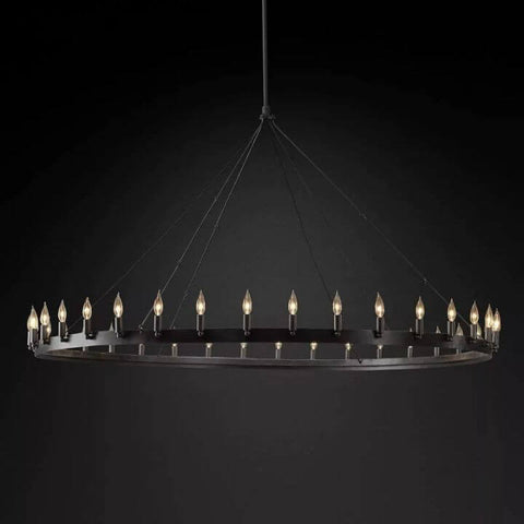 Camilo Vintage Candelabra Round Chandelier 73''D