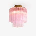 Fiora Pink Murano Glass Ceiling Lamp