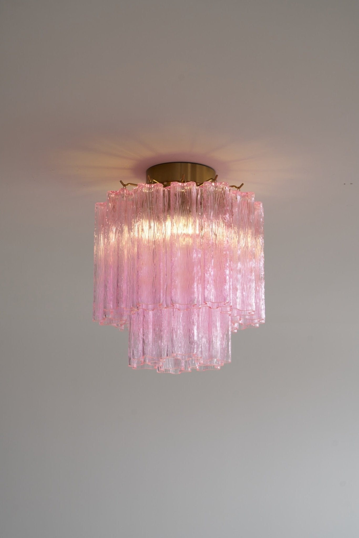 Fiora Pink Murano Glass Ceiling Lamp