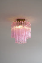 Fiora Pink Murano Glass Ceiling Lamp