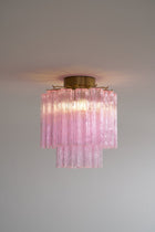 Fiora Pink Murano Glass Ceiling Lamp