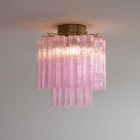 Fiora Pink Murano Glass Ceiling Lamp