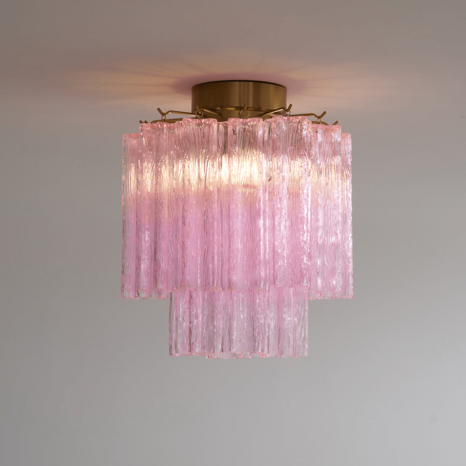 Fiora Pink Murano Glass Ceiling Lamp