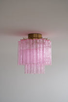 Fiora Pink Murano Glass Ceiling Lamp