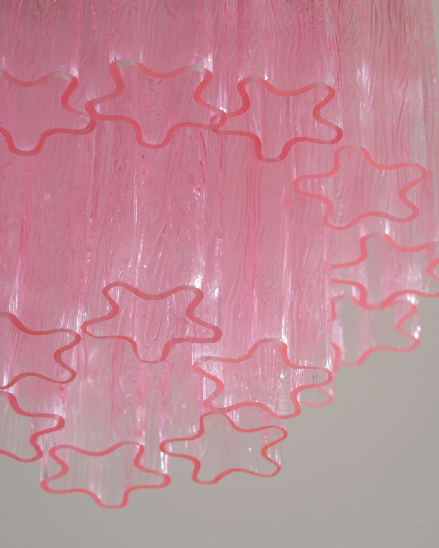 Fiora Pink Murano Glass Ceiling Lamp