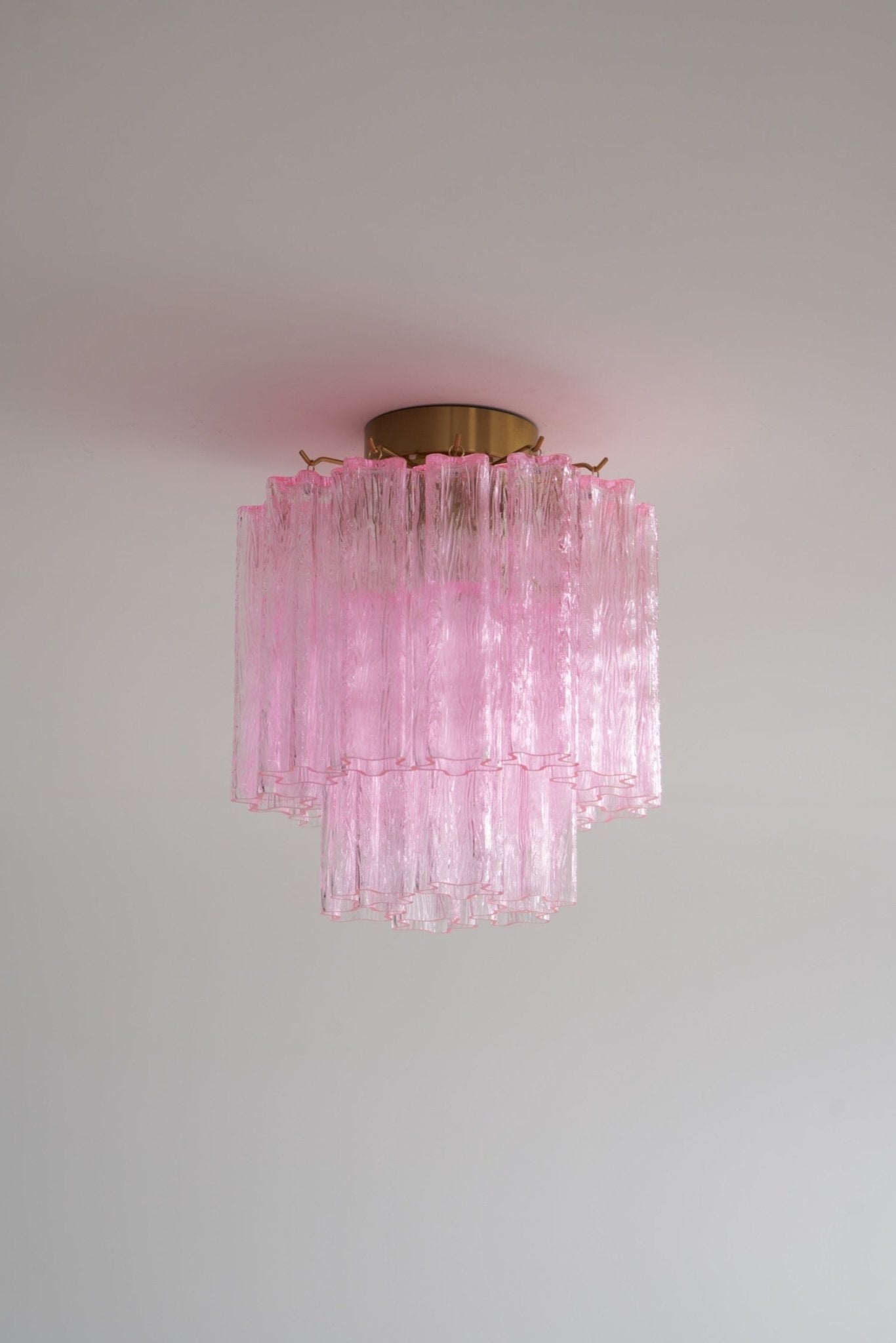 Fiora Pink Murano Glass Ceiling Lamp