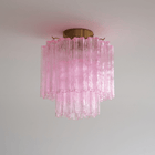 Fiora Pink Murano Glass Ceiling Lamp