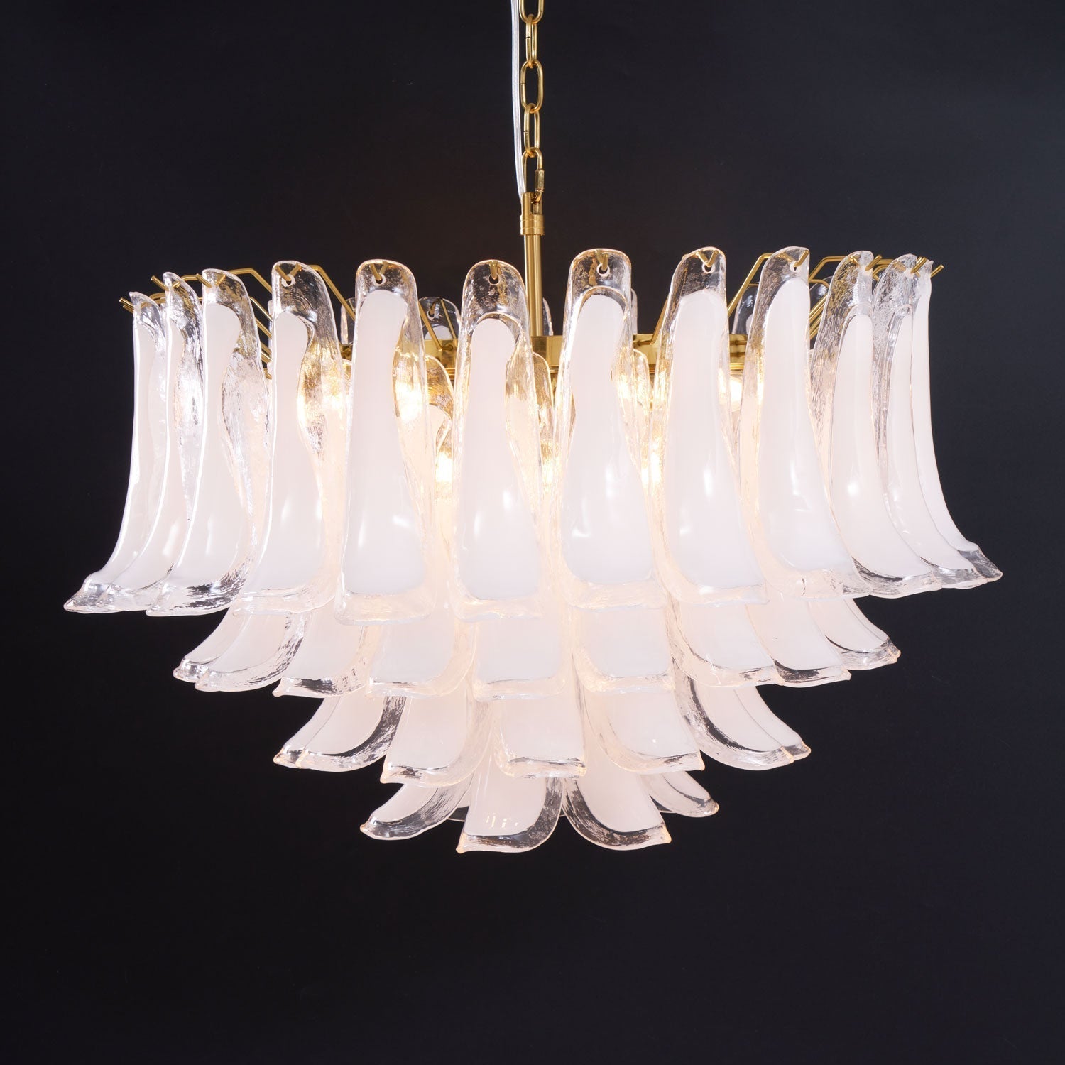Fiora Pink Glass Chandelier