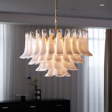 Fiora Pink Glass Chandelier