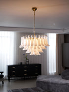 Fiora Pink Glass Chandelier
