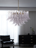 Fiora Pink Glass Chandelier