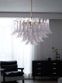 Fiora Pink Glass Chandelier