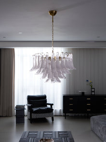 Fiora Pink Glass Chandelier