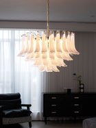 Fiora Pink Glass Chandelier
