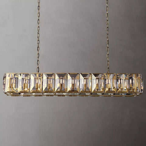 Harley Crystal Rectangular Chandelier 74''