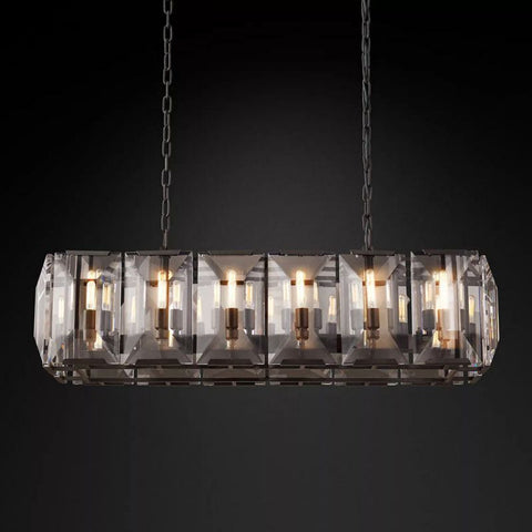 Harley Crystal Rectangular Chandelier 42''