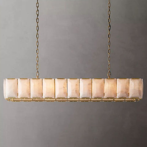 Harley Calcite Rectangle Chandelier 74''