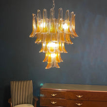 Amber Murano Glass Petals Chandelier
