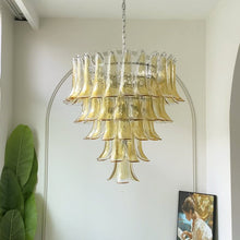 Amber Murano Glass Petals Chandelier