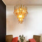 Amber Murano Glass Petals Chandelier