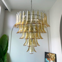 Amber Murano Glass Petals Chandelier