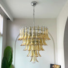 Amber Murano Glass Petals Chandelier