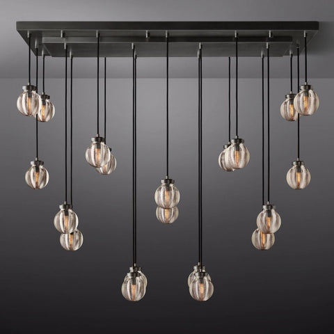 Pearl Rectangle Chandelier 54"