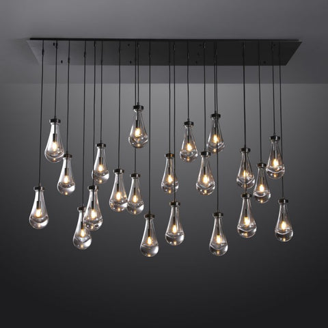 Raindrop Rectangle Chandelier 72''