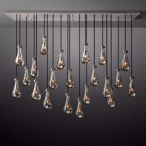 Raindrop Rectangle Chandelier 72''