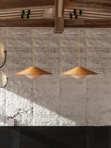 Rattan Hat Pendant Light