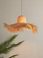 Rattan Straw Hat Pendant Light